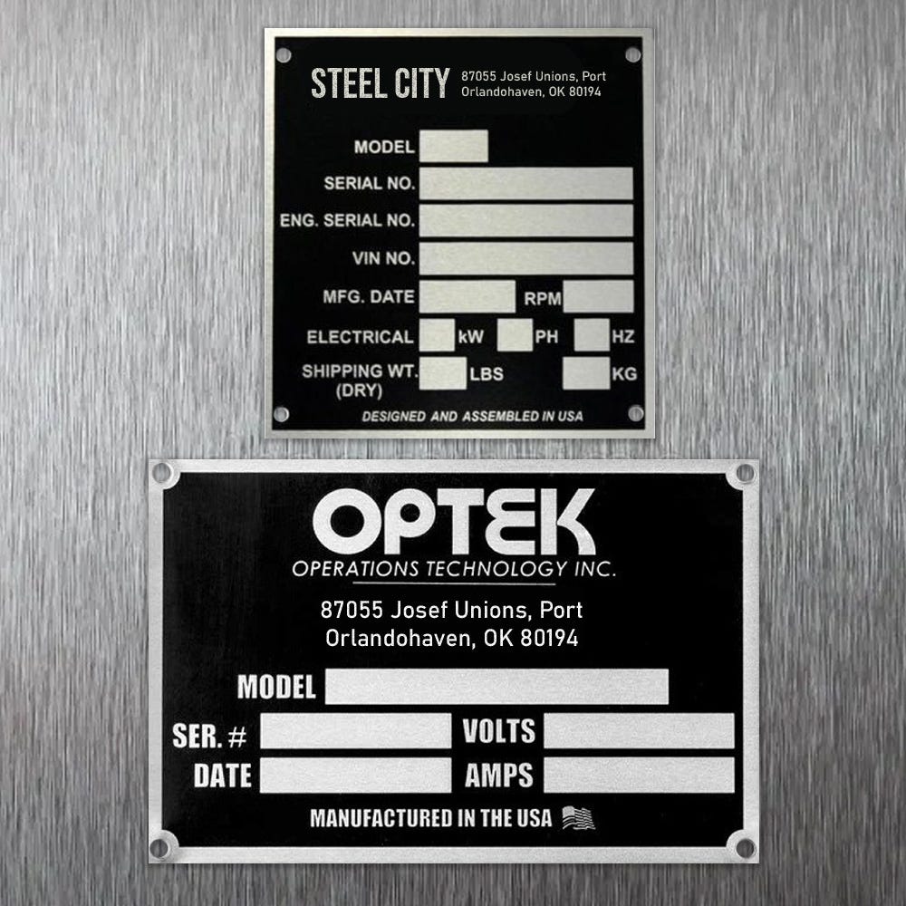 Control Panel Plates