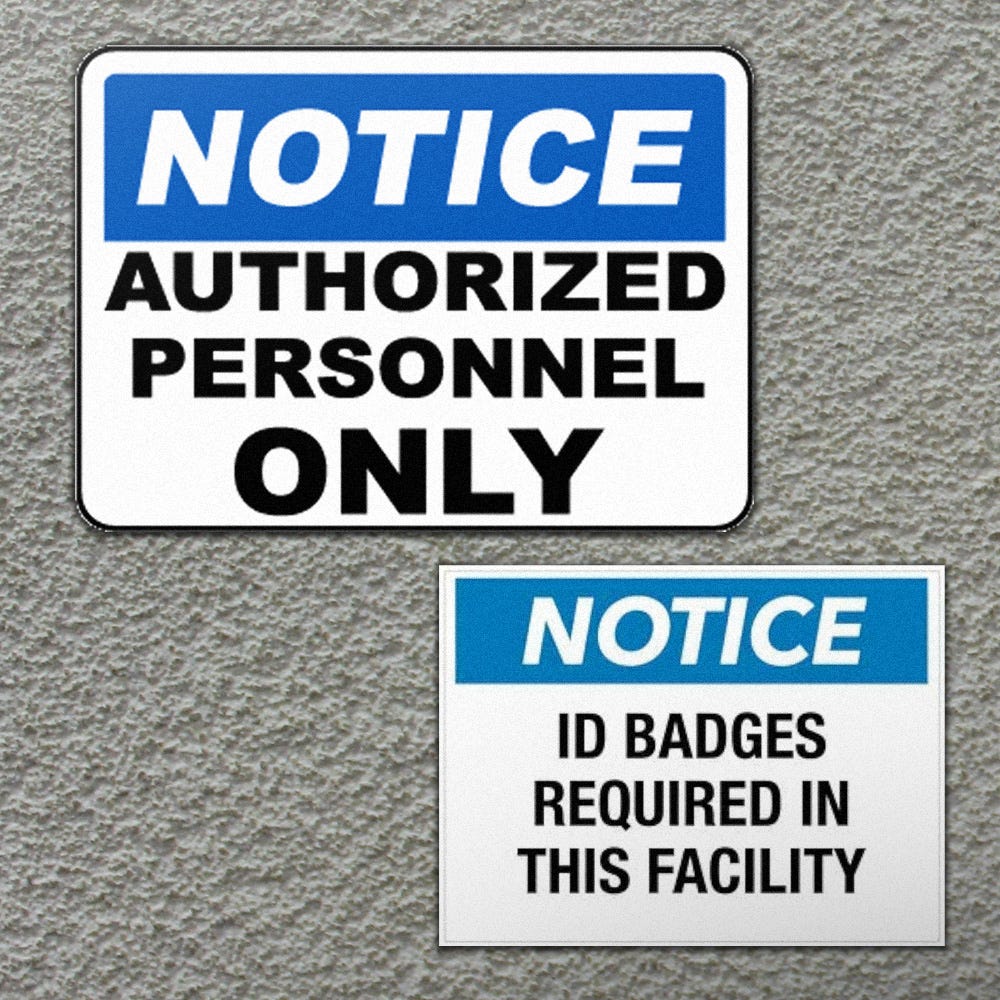 Facility Signs